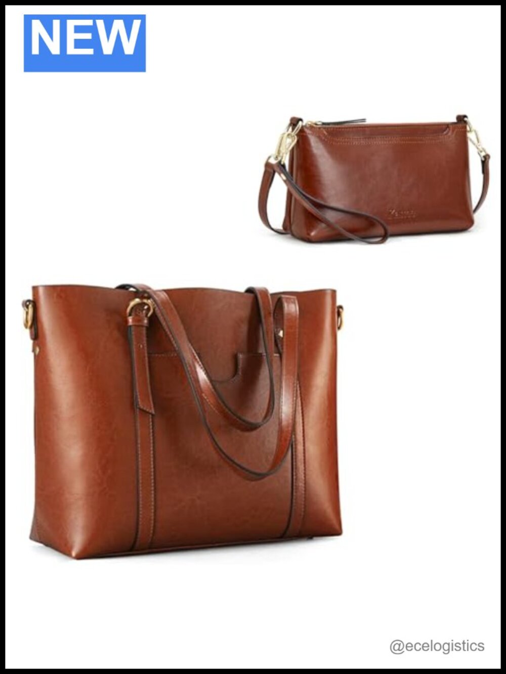 Leather Tote Bags Bundle with Small Crossbody Bags for Women